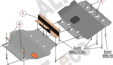 Защита алюминиевая Alfeco для радиатора и картера Toyota Tundra Double Cab II рестайлинг (XK50) 2013-2021